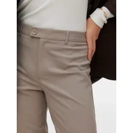 Vero Moda Anzughose VMTEXAS MW STRAIGHT PANT NOOS Materialmix, straight fit braun XS (34)