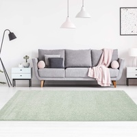 carpet city Teppich-Läufer Einfarbig Uni Flachfor Soft 2081«, rechteckig, Grün für Wohnzimmer; Größe: 80x150 cm