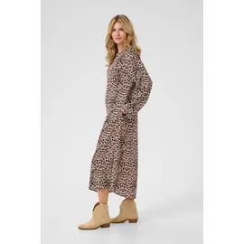 Cream Kleid Midi Animal Beige/Braun 42