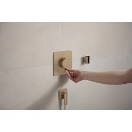 Hansgrohe FixFit Fine Q Wandanschluss mit Rückflussverhinderer, brushed bronze