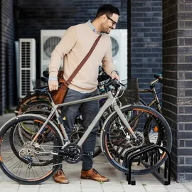 Relaxdays Fahrradständer für 3 Fahrräder Anthrazit