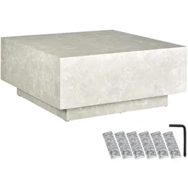 Tectake tectake® Couchtisch, Lasley mit Standfuß für hohe Stabilität, inkl. Bodenschoner, Belastbarkeit 45 kg