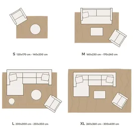 Luxor -LUXOR- TAPIS000016-140x200 Drinnen Teppich Rechteck Wolle Beige