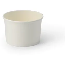 BIOZOYG 1000 Stück Eisbecher Pappe 200 ml weiß - umweltfreundlich, recycelbar, plastikfrei - Joghurtbecher, Papierbecher