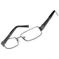 Fossil Brillengestell aus Metall/Leder in Grau | Gr.: onesize