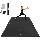 Vevor Trainingsmatte, rutschfeste, hochdichte Premium-Yogamatte, Trainings-Yogamatte für Männer und Frauen, Fitness- und Trainingsmatte mit Tasche und Tragegurt, für alle Arten von Heim-Yoga, Pilates und Bodentraining (2,4 x 1,5 m)
