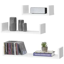 [en.casa] Vennesla Wandboard 3 tlg. 40 x 12 x 10 cm Weiß