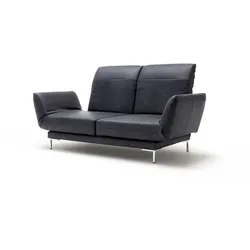 freistil Sofa 140 Leder Schwarzblau