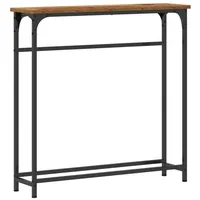 VidaXL Konsolentisch Alte Eiche 75x19,5x75 cm Holzwerkstoff und Stahl