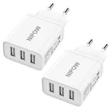 USB Ladegerät Mehrfach,USB Ladeadapter 15W/3.1A,3 Port USB Adapter Steckdose,USB Ladestecker Schnellladestecker für iPhone 14 13 12,Samsung Galaxy S23 Ultra S22 S21 S20FE,Xiaomi,Huawei,Google