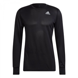 adidas Men's Otr Long Sleeve Sweatshirt, Black/Reflective Silver, M