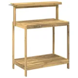 vidaXL Umtopfbank 86,5 x 48,5 x 106 cm Pflanztisch Weiß