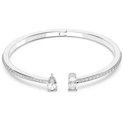 Armband SWAROVSKI "Mesmera Attract" Gr. S, silber (metallfarben, kristallweiß, kristallweiß), Armbänder, Damen, S, Metall, glitzernd, glänzend, mit Swarovski Kristall