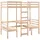 vidaXL Hochbett mit Schreibtisch & Stühlen 80 x 200 cm Kiefer massiv beige