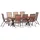 aleos Teak Set 8-tlg. Weiß