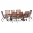 aleos Teak Set 8-tlg. Weiß