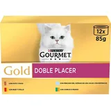 Purina Gold Gourmet-katze Doppel-delikatessen-sortiment Futter 12x85g 8 Einheiten - Multicolor - One Size