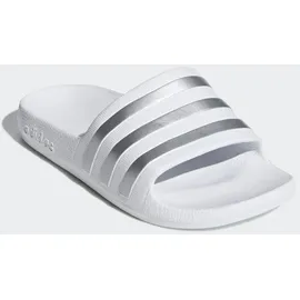 adidas Aqua Adilette Kids Cloud White / Silver Metallicallic / Cloud White 28