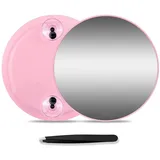 GGUFAY 40-fache Vergrößerungsspiegel, Kleiner Vergrößerungsspiegel mit Saugnäpfen und Pinzetten Set, für präzises Make-up und Augenbrauenzupfen 3,5 Zoll