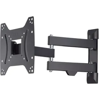 Hama TV-Wandhalterung schwenkbar, neigbar, ausziehbar (TV Wandhalterung 19-48 Zoll, VESA 75x75 bis VESA 200x200, bis 20kg, 3 Gelenke, mit Fischer-Dübeln & Montageanleitung) schwarz
