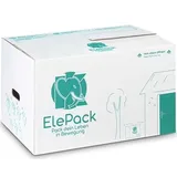 ElePack große Umzugskartons 20 und 10 Stück (60x40x35 cm, Doppelwellig, EB-Welle) - XXL Profi Umzugskarton für Bücher, Gläser, etc. - stabile Moving Boxes & Verpackungskartons - Umzugskisten groß (10)