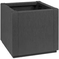 VidaXL Gartenpflanzer dunkelgrau 36x36x35 cm aus PP