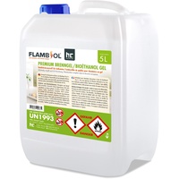 Höfer Chemie 4 x 5 L (20 Liter) FLAMBIOL® Premium Brenngel für Brenngel Dekofeuer Lampe & Kamine - Neue REZEPTUR DICKFLÜSSIGES Gel