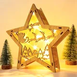 Spetebo LED Dekoleuchte Stern 30 cm warm weiß