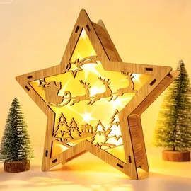 Spetebo LED Dekoleuchte Stern 30 cm warm weiß