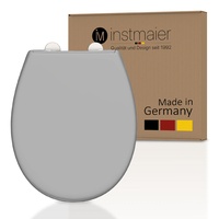 instmaier Toilettendeckel mit Absenkautomatik grau | Made in Germany | ovale Form | Toilettensitz aus Duroplast | Leicht abzunehmende Toilettenbrille | WC-Sitz stabil bis 250kg