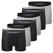 CAMANO Boxershorts schwarz/grau/mehrfarbig XL 6er Pack