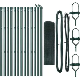 vidaXL Zaunpfosten 25 x 0,5 m Grün/Stahl