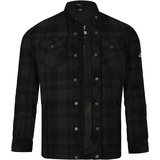 Bores Lumberjack Basic Motorrad Hemd, schwarz-grau, Größe M
