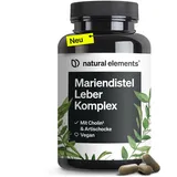 Mariendistel Leber Komplex - 120 Kapseln - mit Mariendistel, Cholin, Artischockenextrakt, Curcuma & Zink - Leberkur Hochdosiert, vegan, laborgeprüft und in Deutschland produziert