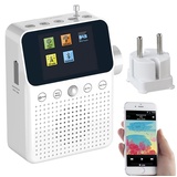 2in1-Steckdosenradio mit DAB+, Bluetooth, Bewegungsmelder, Akku, 8 W