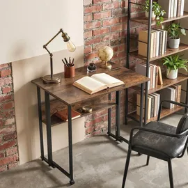 Homcom Schreibtisch 80 cm Klappbarer Computertisch Braun