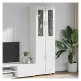 vidaXL Highboard mit Regal FLORIN Weiß 60 x 35 x 182 cm Holzwerkstoff
