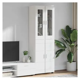 vidaXL Highboard mit Regal FLORIN Weiß 60 x 35 x 182 cm Holzwerkstoff