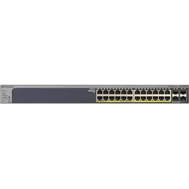 Netgear 28-Port PoE Gigabit Ethernet Smart Switch (GS728TP): Managed, optionales Insight-Cloud-Management, 24 PoE+ bei 190 W, 4 1G SFP, Desktop- oder Rack-Befestigung
