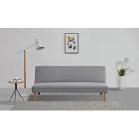 Schlafsofa INOSIGN "MONIDA, Schlafsofa, Klappsofa, 3-Sitzer mit Bettfunktion und" Sofas Gr. B/H/T: 183cm x 79cm x 87cm, Webstoff, grau verstellbarer Rückenlehne