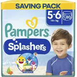 Pampers Splashers Größe 5/6 (14kg +) - Fall von 8 Packungen zu 10