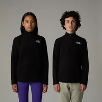 The North Face Teen Glacier 1/4 Zip Kinder Shirt-Schwarz-L
