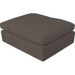 Hocker ALINA "Sandy", braun (braun eqe 4), B:122cm H:46cm T:122cm, Chenille EQE (100% Polyester), Hocker, Polsterhocker, passend zur Serie Sandy