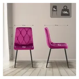 CLP Esszimmerstuhl Clairton, Samt/lila