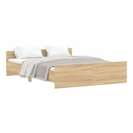 vidaXL Bettgestell 140 x 200 cm Braun