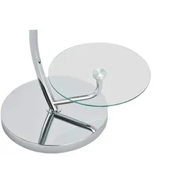 Haku-Möbel HAKU Möbel Beistelltisch rund Metall silber 52,0 x 52,0 x 55,0 cm, 1 St.
