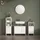 livinity® WASCHBECKENUNTERSCHRANK Amalfi Weiß 70.2 x 57 cm mit 2 Schubladen und 1 Tür