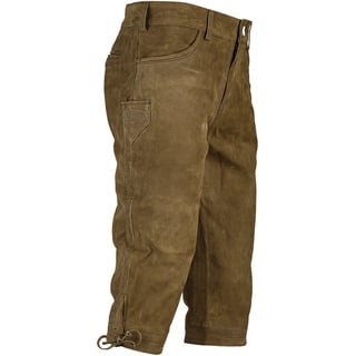 Hubertus Herren-Leder-Kniebundhose, oliv, 56