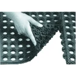 Gummi Steckmatte schwarz 900 x 900 x 15mm - schwarz