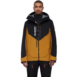 Mammut Skijacke La Liste Pro Hardshell mit Kapuze (wasserdicht, robust, für Ski Touring) gelbbraun Herren